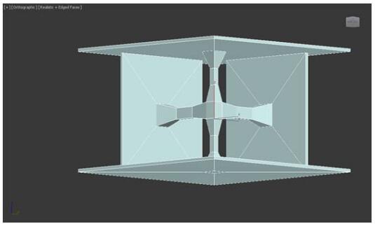 選擇后邊的面進行Bevel（倒角）Extrude（擠出）